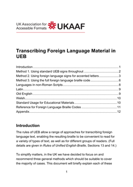 UEB Foreign Language Guidelines