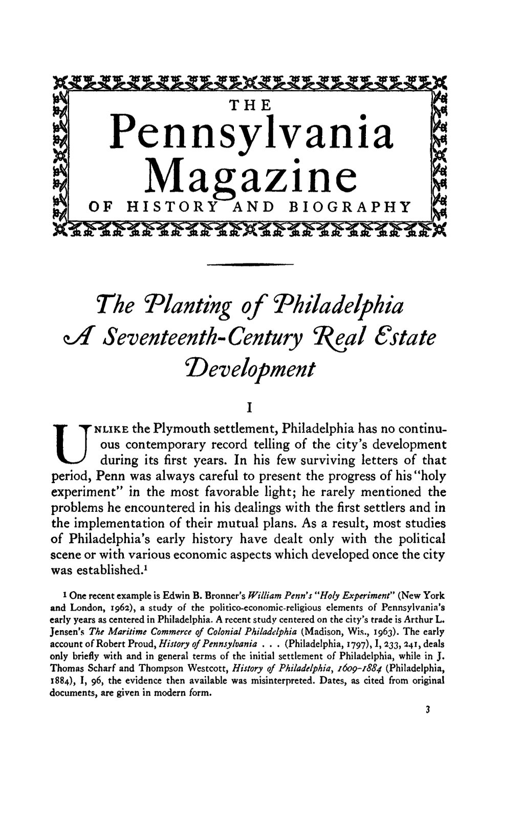 Pennsylvania Magazine of HISTORY and BIOGRAPHY