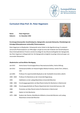 CV Peter Hegemann