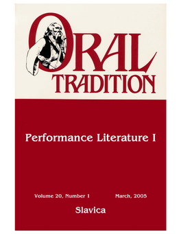 Oral Tradition 20.1