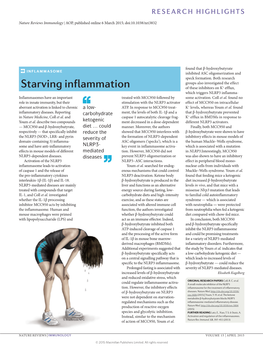 Inflammasome: Starving Inflammation