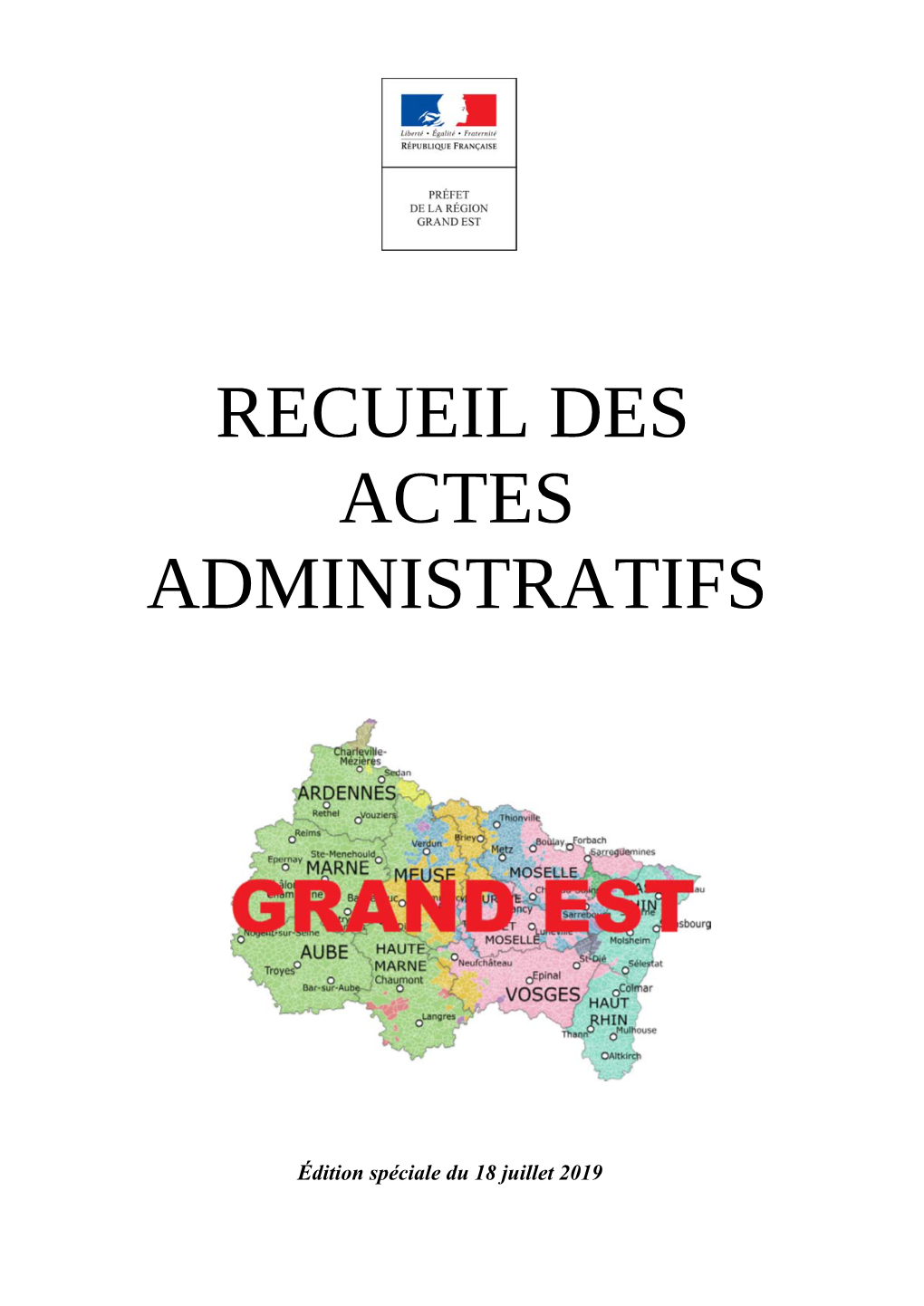 Recueil Des Actes Administratifs