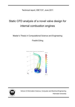 Static CFD Analysis of a Novel Valve Design for Internal Combustion Engines