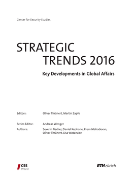 STRATEGIC TRENDS 2016 Key Developments in Global Affairs