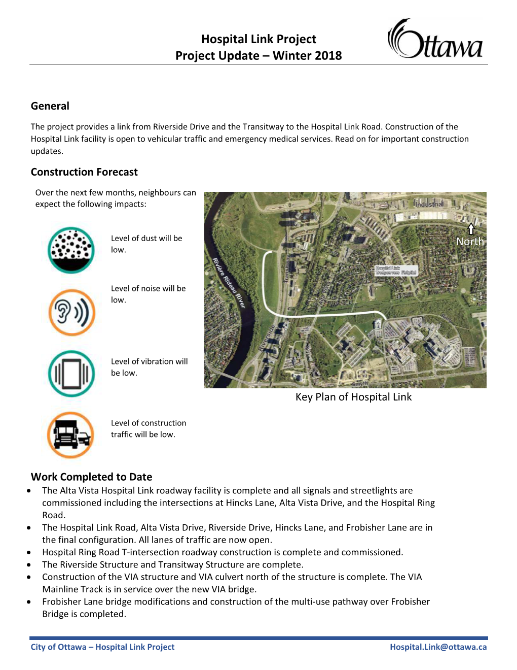 Hospital Link Project Project Update – Winter 2018