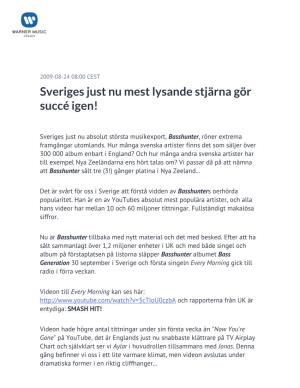 Sveriges Just Nu Mest Lysande Stjärna Gör Succé Igen!
