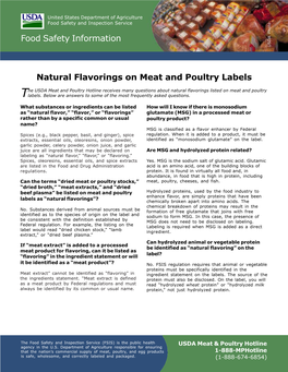 Natural Flavorings on Meat and Poultry Labels