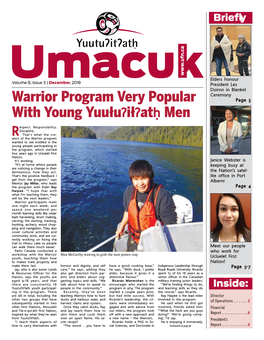 Warrior Program Very Popular with Young Yuułuʔiłʔatḥ