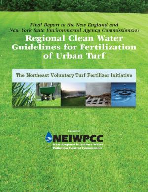 Regional Clean Water Guidelines for Fertilization of Urban Turf