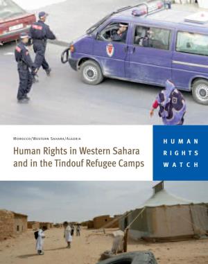 Human Rights in Western Sahara and in the Tindouf Refugee Camps