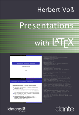 Presentations with Latex. Which Package, Which Command, Which