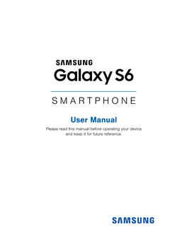 Samsung Galaxy S6 G920A User Manual
