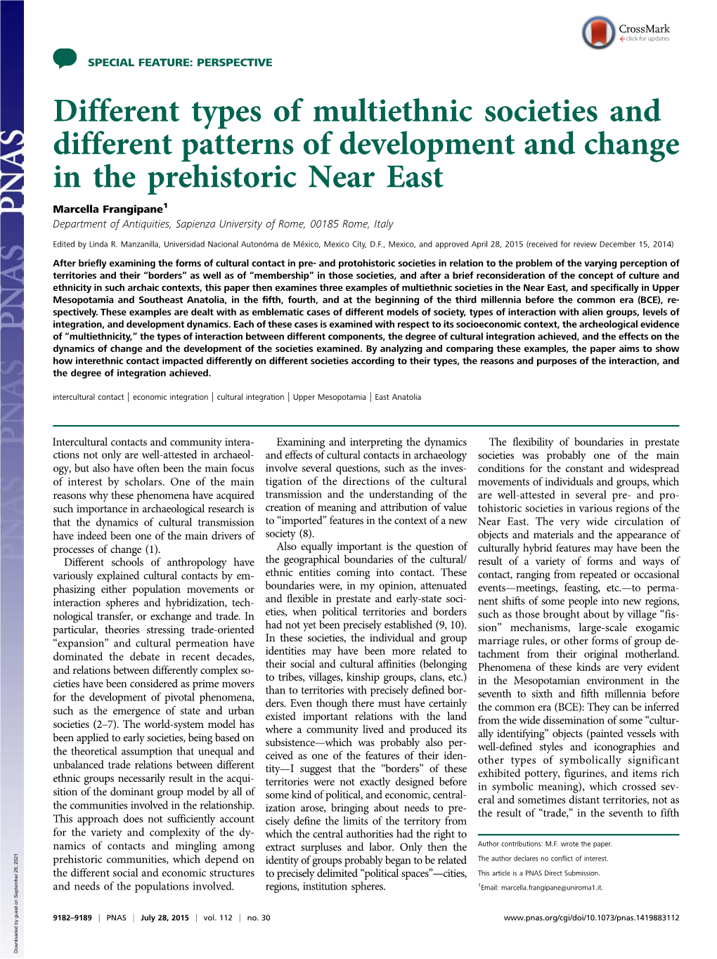 Different Types of Multiethnic Societies and Different Patterns Of