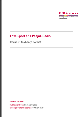 Love Sport and Panjab Radio