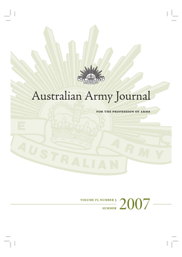 Download Australian Army Journal 2007 3