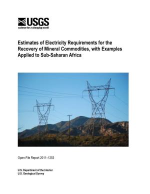 Estimates of Electricity Requirements for the Recovery of Mineral Commodities, with Examples Applied to Sub-Saharan Africa