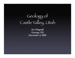 Geology of Castle Valley, Utah