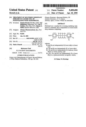 United States Patent 19 11 Patent Number: 5,409,690 Howell Et Al