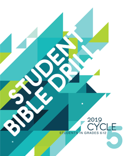 PURPOSE the Purpose of Mississippi Student Bible Drill Is to Challenge Students to Develop Skills in Using Their Bible