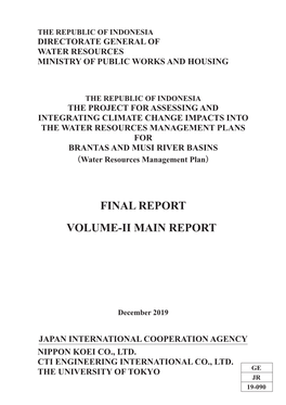 Final Report Volume-Ii Main Report