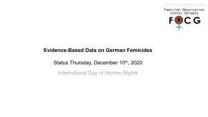 Evidence-Based Data on German Femicides Status Thursday