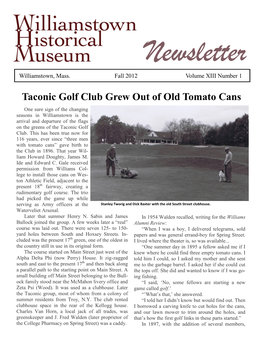 Taconic Golf Club Grew out of Old Tomato Cans