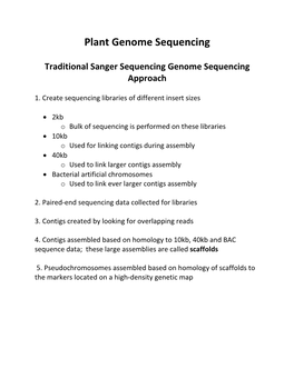 Plant Genome Sequencing