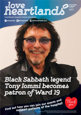 Black Sabbath Legend Tony Iommi Becomes Patron of Ward 19