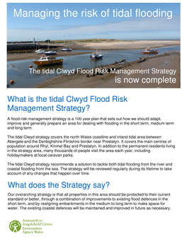 Clwyd Flood Risk Management Strategy