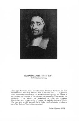 Richard Baxter and Antinomianism
