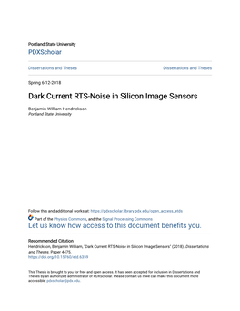Dark Current RTS-Noise in Silicon Image Sensors