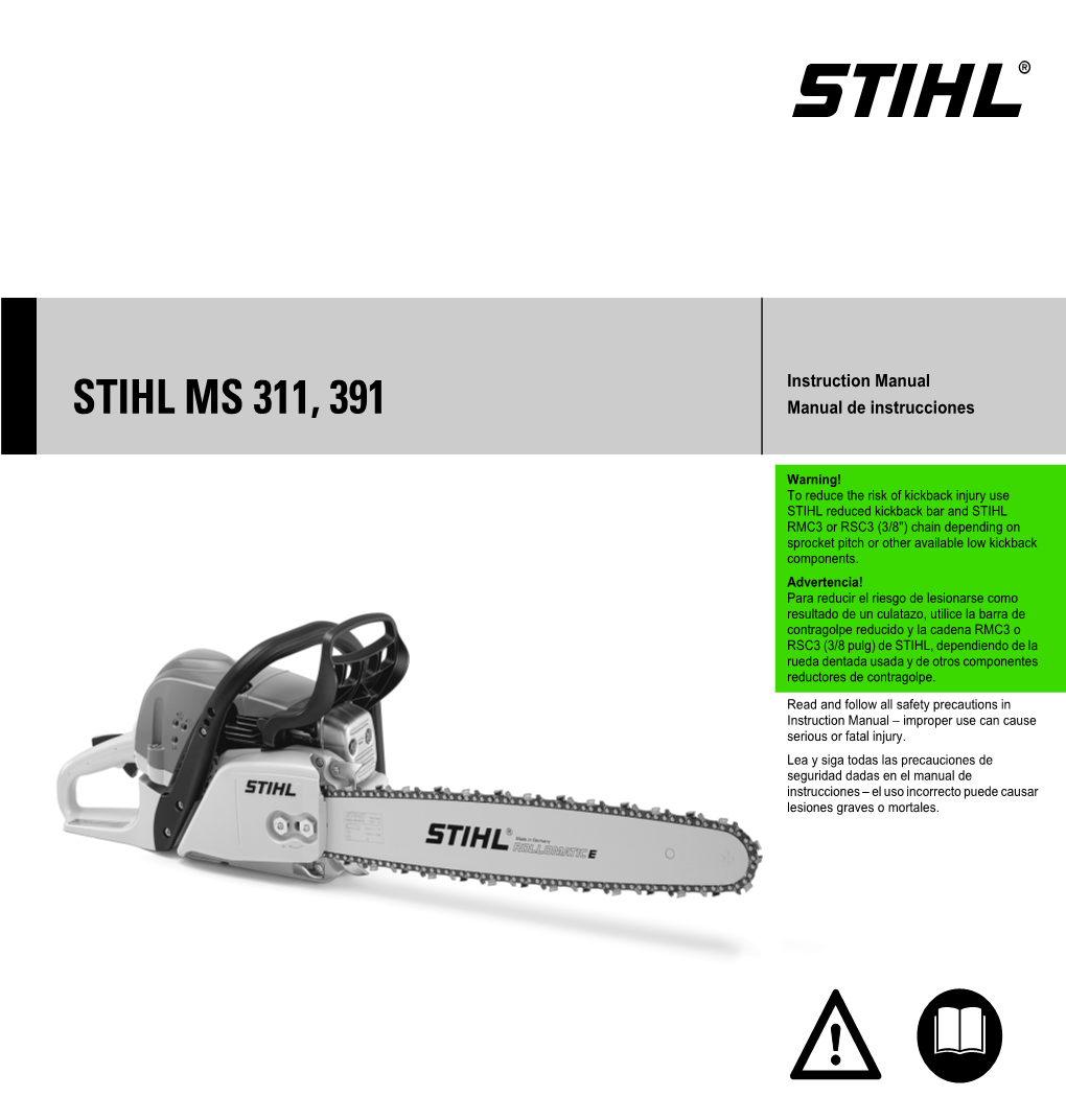 STIHL MS 311, 391 Manual De Instrucciones