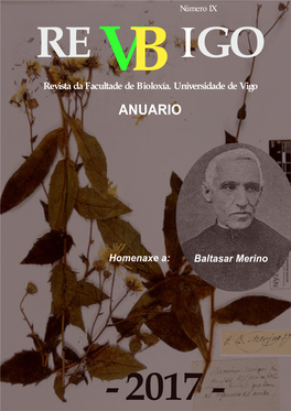 Revista Da Facultade De Bioloxía. Universidade De Vigo ANUARIO