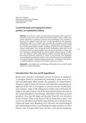Counterfactuals and Unphysical Ceteris Paribus
