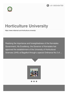 Horticulture University