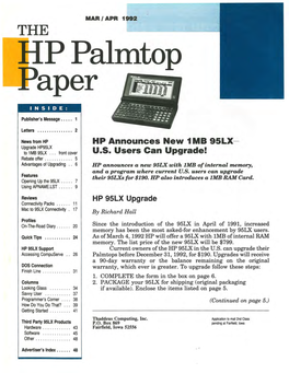 With the HP 95LX Port/Money Bag That Can Be RAM Card, but You Can in Mind