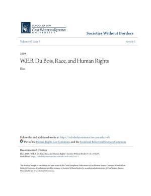 W.E.B. Du Bois, Race, and Human Rights Elias