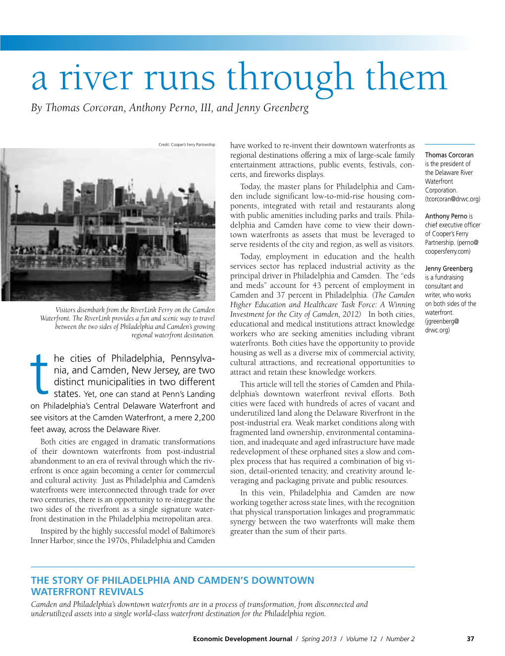 A River Runs Through Them: the Story of Philadelphia and Camden's