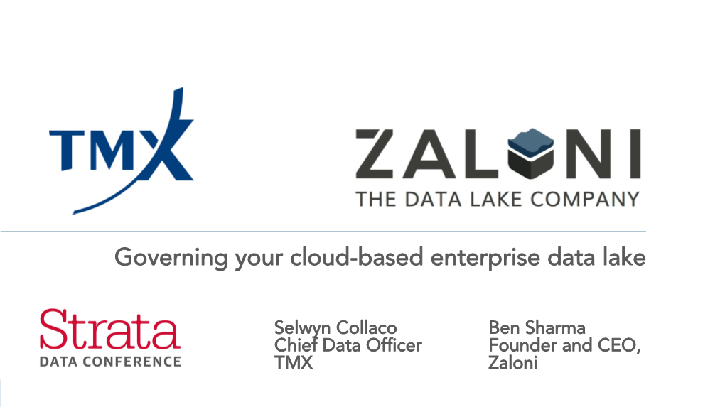 Governing Your Cloud-Based Enterprise Data Lake