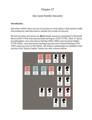 Chapter 27 Our Lyon Family Ancestry