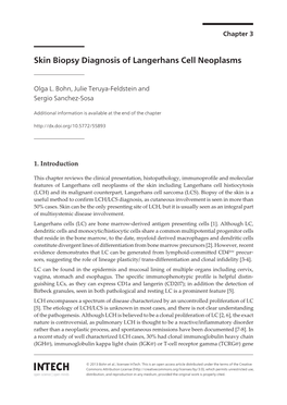 Skin Biopsy Diagnosis of Langerhans Cell Neoplasms