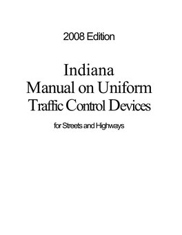 Indiana Manual on Uniform Traffic Controldevices