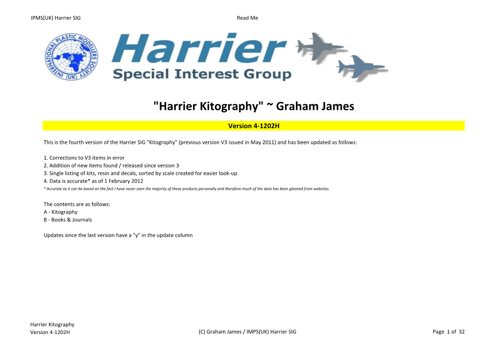 Harrier Kitography