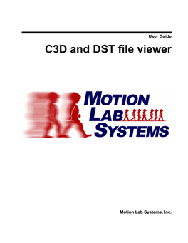 User Guide C3D and DST File Viewer