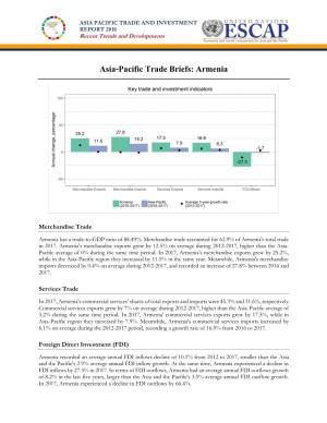 Asia-Pacific Trade Briefs: Armenia