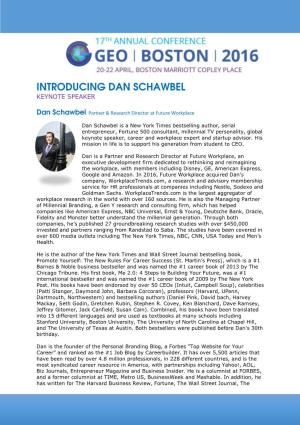 Introducing Dan Schawbel Keynote Speaker