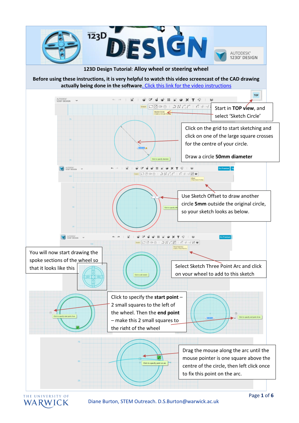 123D Design Tutorial: Alloy Wheel Or Steering Wheel