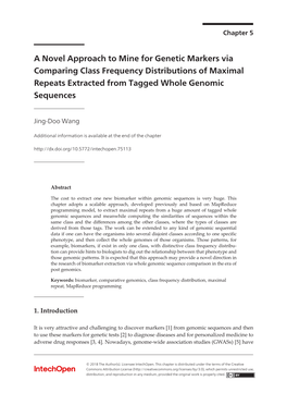 A Novel Approach to Mine for Genetic Markers Via Comparing Class Frequency Distributions of Maximal Repeats… 73