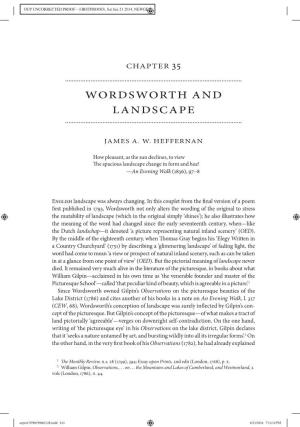 Wordsworth and Landscape