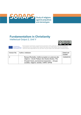 Io2unit5 Christian Fundamentalisms (Reading)